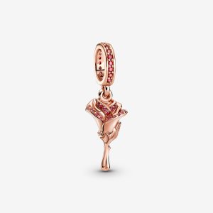 Dyndać Pandora Flower Różowe Złote | MS3869240